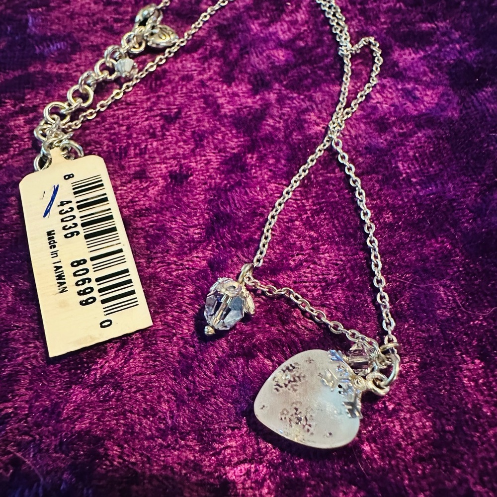 NWT Retired Brighton Frosty Heart Flakes Necklace JN7512 - Picture 4 of 9